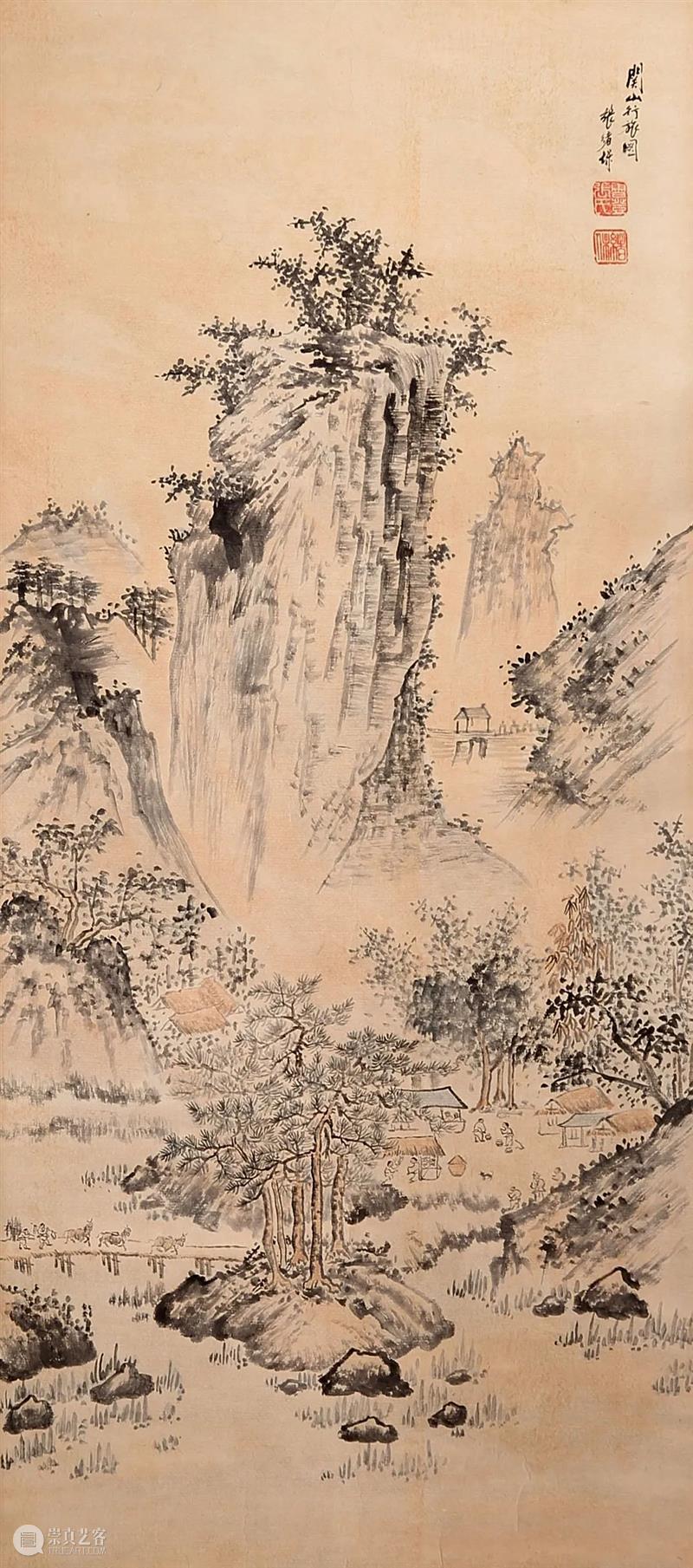 敬华网拍丨书画第六十八期（三） 敬华 书画 二维码 吴华源 吴徵 三清 行书 设色纸本 陈熙 高士图 崇真艺客