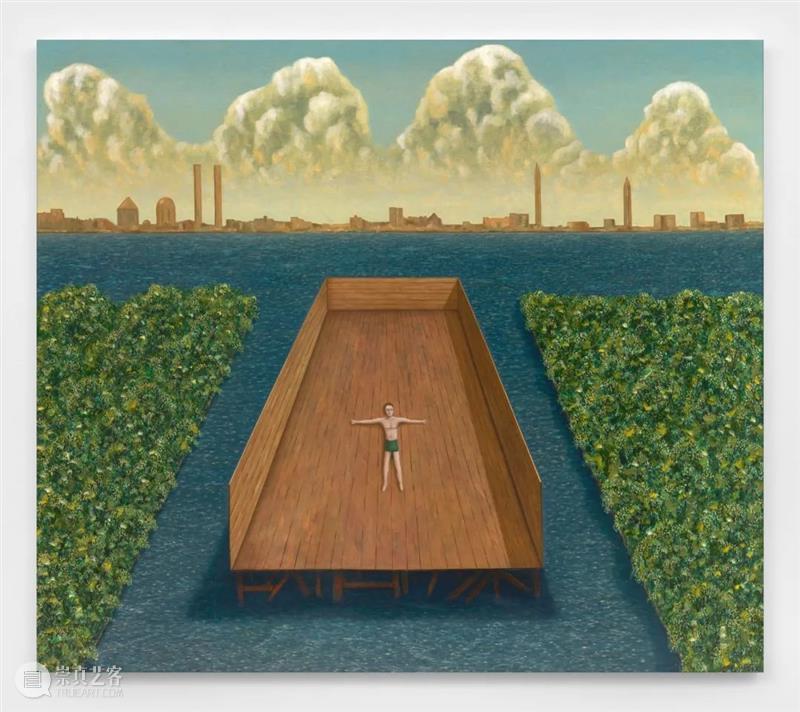 展览现场｜斯科特·卡恩（Scott Kahn）@ 阿尔敏·莱希 - 巴黎｜马蒂尼翁 斯科特 卡恩 莱希 巴黎 Scott Kahn 阿尔敏 现场 门廊 亚麻布 崇真艺客