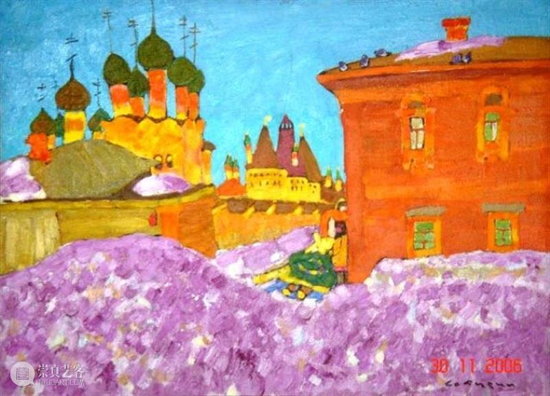 绘画︱色块分明、色彩丰富大胆的俄罗斯风景油画 油画 俄罗斯 绘画 色块 色彩 风景 上方 中国舞台美术学会 右上 星标 崇真艺客