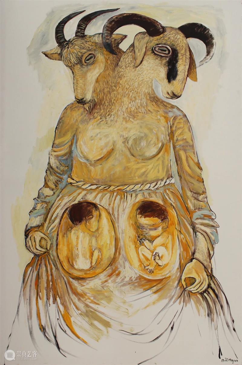 2021 NomadRelays|Munkhtsetseg Jalkhaajav: Healing and Protection Nomad Relays born Mongolia and Ulaanbaatar painting sculpture collage Shanghai 崇真艺客