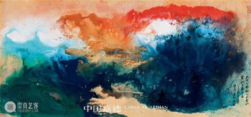 张大千《秋曦图》1.955亿元问鼎年度近现代书画之最,大观近现代总揽6.29亿元,各专场成交超90% 近现代 张大千 秋曦图 书画 大观 现代 专场 年度 大观夜场 拍品 崇真艺客