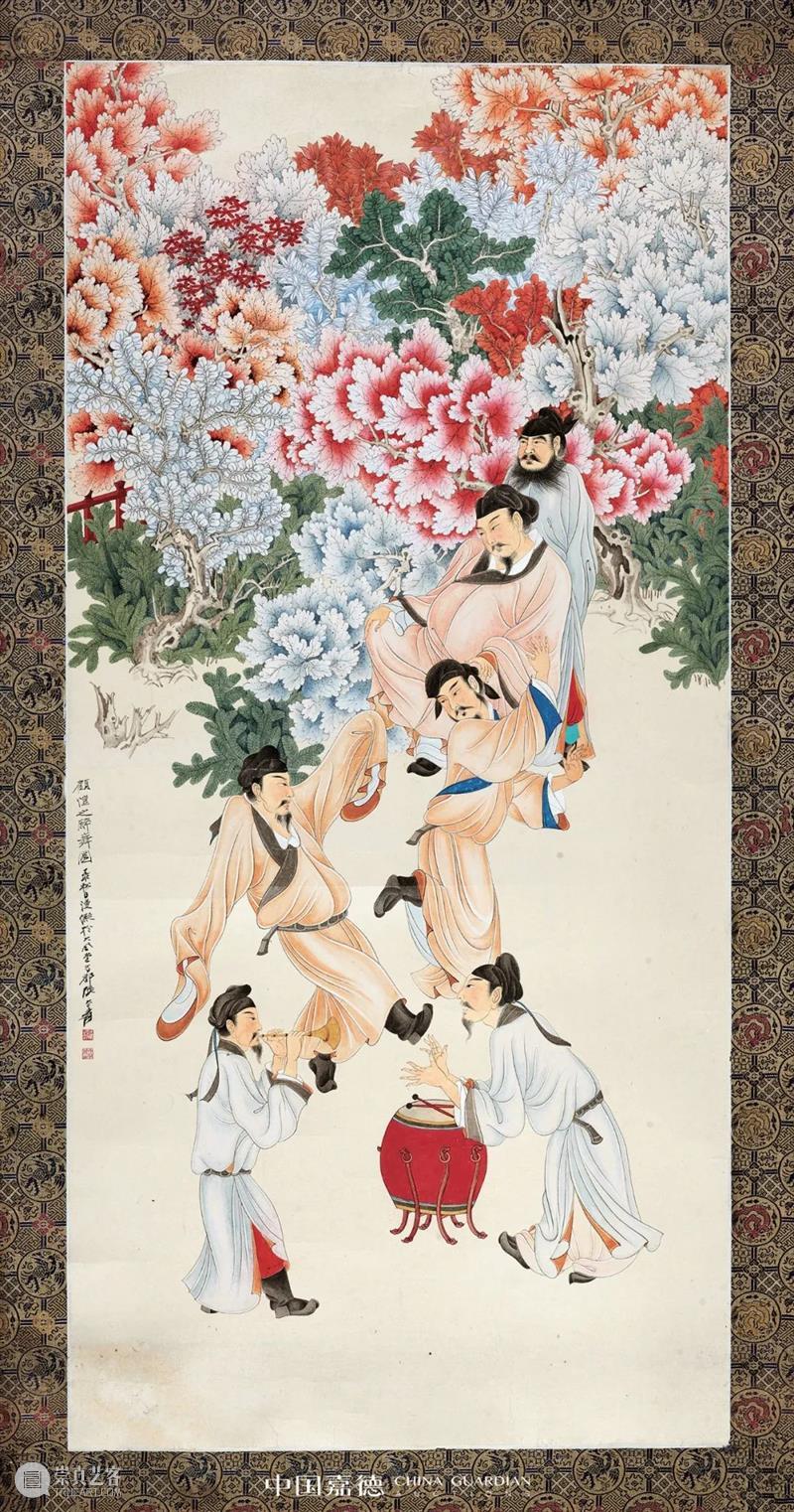 张大千《秋曦图》1.955亿元问鼎年度近现代书画之最,大观近现代总揽6.29亿元,各专场成交超90% 近现代 张大千 秋曦图 书画 大观 现代 专场 年度 大观夜场 拍品 崇真艺客