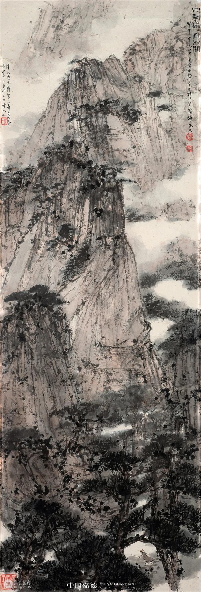 张大千《秋曦图》1.955亿元问鼎年度近现代书画之最，大观近现代总揽6.29亿元，各专场成交超90% 近现代 张大千 秋曦图 书画 大观 现代 专场 年度 大观夜场 拍品 崇真艺客