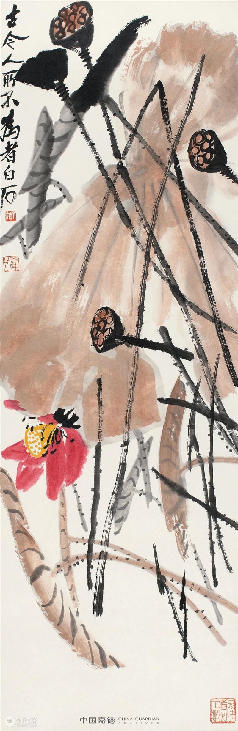 张大千《秋曦图》1.955亿元问鼎年度近现代书画之最，大观近现代总揽6.29亿元，各专场成交超90% 近现代 张大千 秋曦图 书画 大观 现代 专场 年度 大观夜场 拍品 崇真艺客