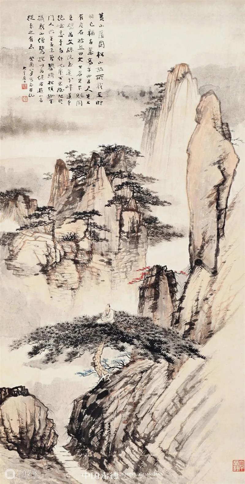 张大千《秋曦图》1.955亿元问鼎年度近现代书画之最，大观近现代总揽6.29亿元，各专场成交超90% 近现代 张大千 秋曦图 书画 大观 现代 专场 年度 大观夜场 拍品 崇真艺客