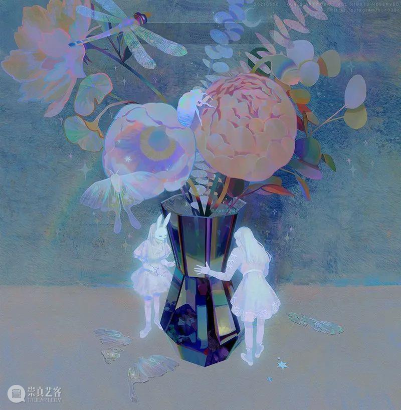 糖果色静物 静物 糖果色 @kun333r 梦幻 插画 风格 配色 一幅画 世界 作品 崇真艺客