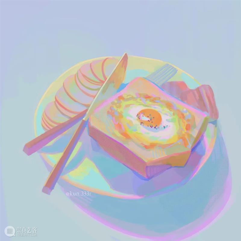 糖果色静物 静物 糖果色 @kun333r 梦幻 插画 风格 配色 一幅画 世界 作品 崇真艺客