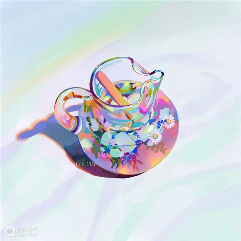 糖果色静物 静物 糖果色 @kun333r 梦幻 插画 风格 配色 一幅画 世界 作品 崇真艺客