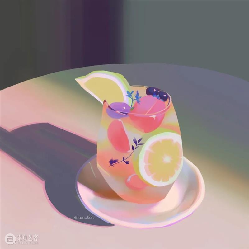 糖果色静物 静物 糖果色 @kun333r 梦幻 插画 风格 配色 一幅画 世界 作品 崇真艺客