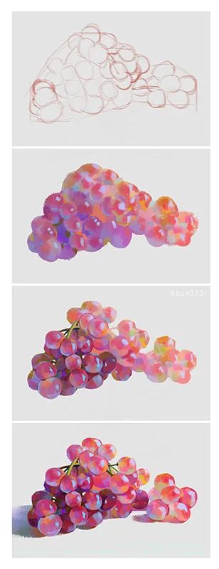 糖果色静物 静物 糖果色 @kun333r 梦幻 插画 风格 配色 一幅画 世界 作品 崇真艺客