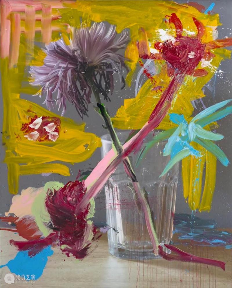 展览现场｜豪尔赫·加林多（Jorge Galindo）@ 霍尔艺术基金会｜AR艺术家 艺术家 霍尔艺术基金会 现场 豪尔赫·加林多 豪尔赫 加林多 佩德罗·阿莫多瓦 花瓶 菊花 布面 崇真艺客