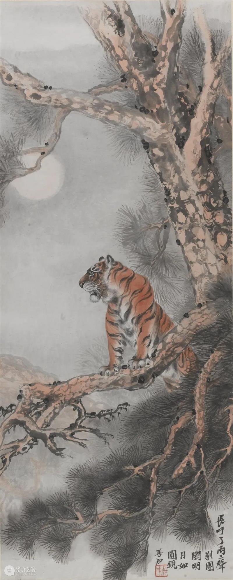 LONG寅年特别展出 | 张善孖《十二金钗图》 张善孖 十二金钗图 LONG 寅年 虎年 龙美术馆 西岸 展厅 观众 张善 崇真艺客