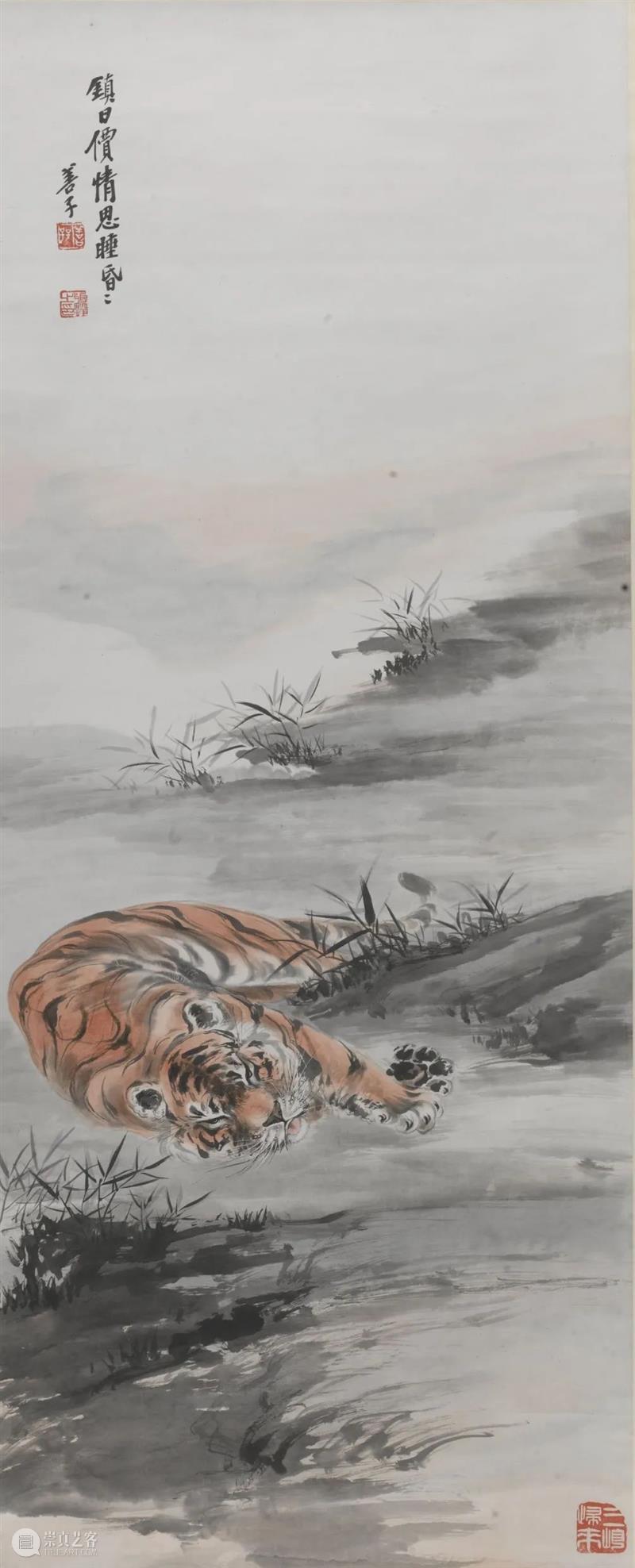 LONG寅年特别展出 | 张善孖《十二金钗图》 张善孖 十二金钗图 LONG 寅年 虎年 龙美术馆 西岸 展厅 观众 张善 崇真艺客