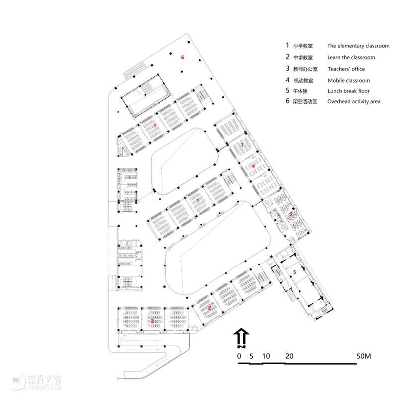 叠顶游园，深圳市坪山区东部湾区实验学校 / 申都设计 游园 深圳市坪山区东部湾区实验学校 屋顶 白羽 深圳 需求 土地 之间 矛盾 校园 崇真艺客