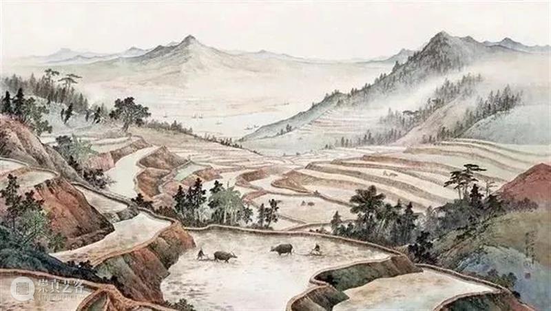 国画：几亩地一头牛，老婆孩子热炕头 老婆 孩子 国画 炕头 上方 青铜器 账号 人与人 缘份 缘分 崇真艺客