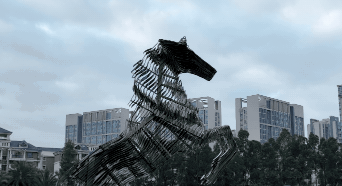 魔幻！中国数字艺术家在广州用算法造“云” 广州 算法 魔幻 数字 艺术家 中国 数字雕塑 Clouds 近期 四海城 崇真艺客