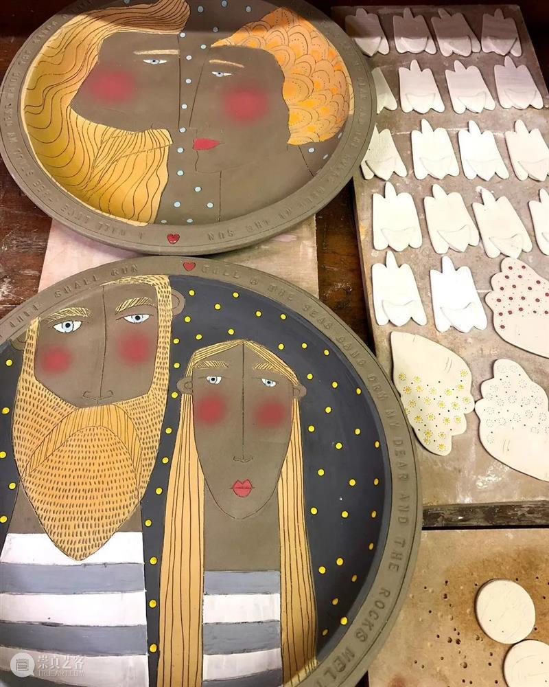盘子上的艺术 艺术 盘子 生活 经历 作品 一个故事 Sarah 艺术家 简介 传奇 崇真艺客