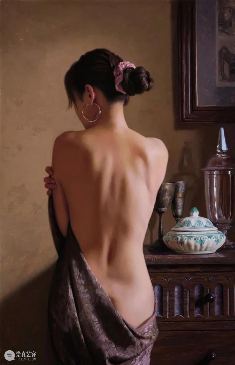 日本画家小森隼人的超写实女性油画，自然文雅，美上天际！ 崇真艺客