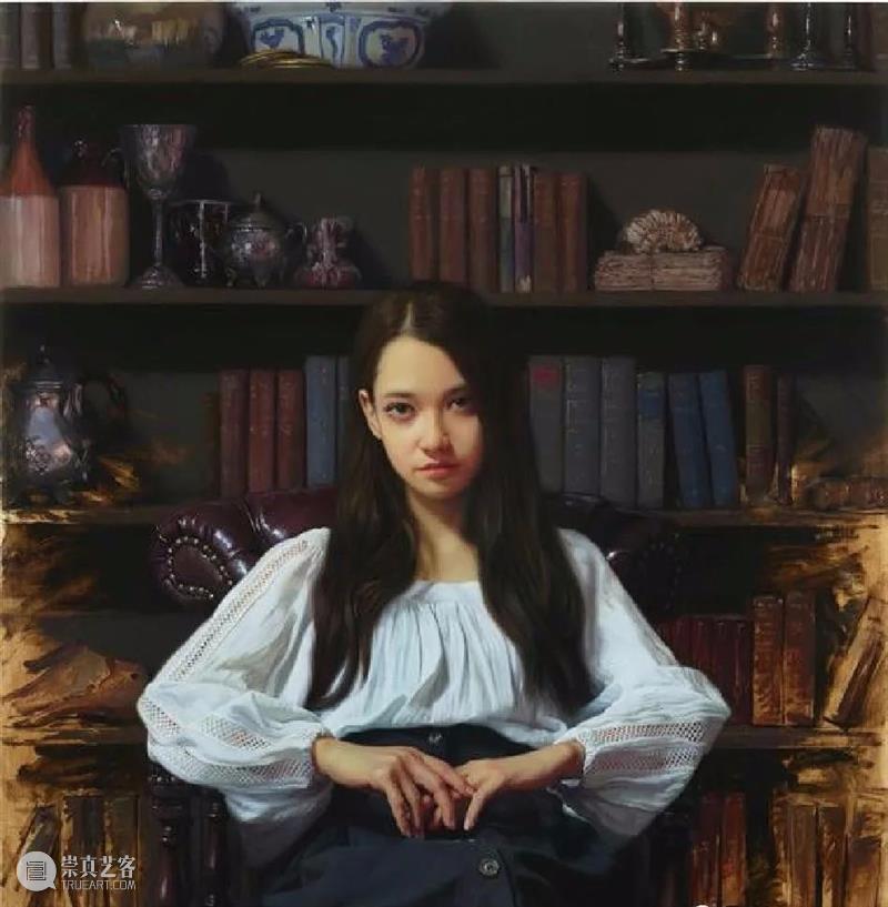 日本画家小森隼人的超写实女性油画,自然文雅,美上天际! 崇真艺客