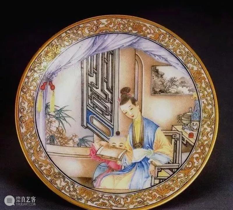 清代瓷器上的画中仙 崇真艺客
