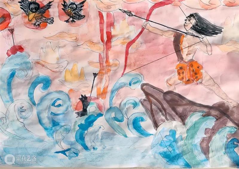 【中华艺术宫 | 活动】“创世神话 ·童画中华”优秀作品云上分享第一期,插上想象的翅膀 崇真艺客