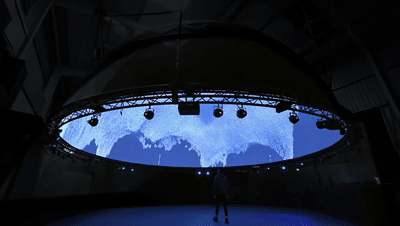 欧洲第一个沉浸式的跨学科空间，360°穹顶的虚实体验 崇真艺客
