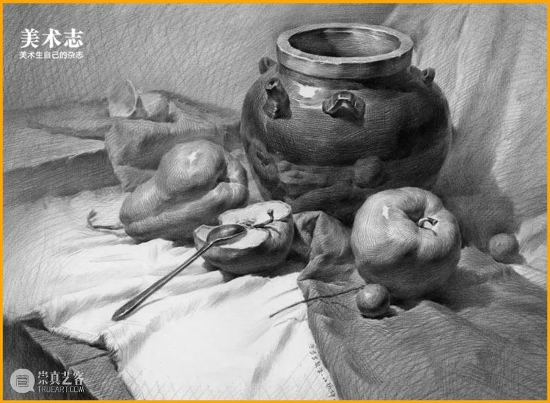 【素描静物】中主体物有什么作用？要如何画？安排时一定要合理 ！ 崇真艺客