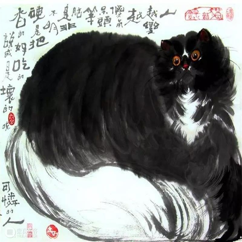 中国画猫第一人，他笔下的猫形神具备，可爱至极 ！ 崇真艺客