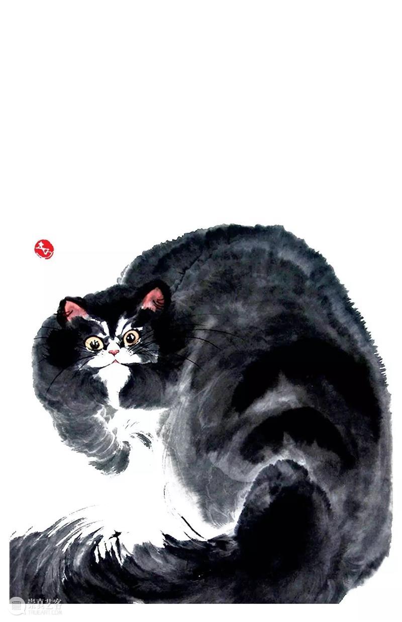 中国画猫第一人，他笔下的猫形神具备，可爱至极 ！ 崇真艺客