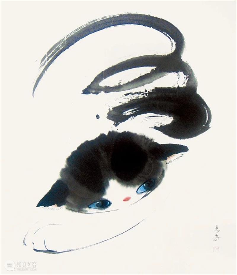 中国画猫第一人，他笔下的猫形神具备，可爱至极 ！ 崇真艺客
