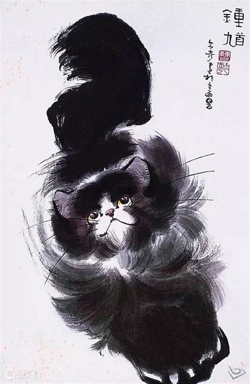中国画猫第一人，他笔下的猫形神具备，可爱至极 ！ 崇真艺客