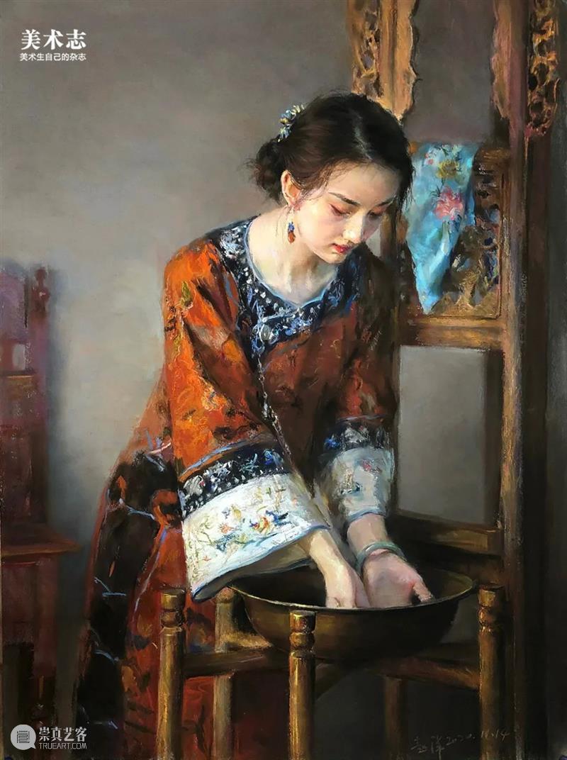 他是国内色粉画的传播先锋，笔下的少女清纯动人，让无数人倾心 ！ 崇真艺客