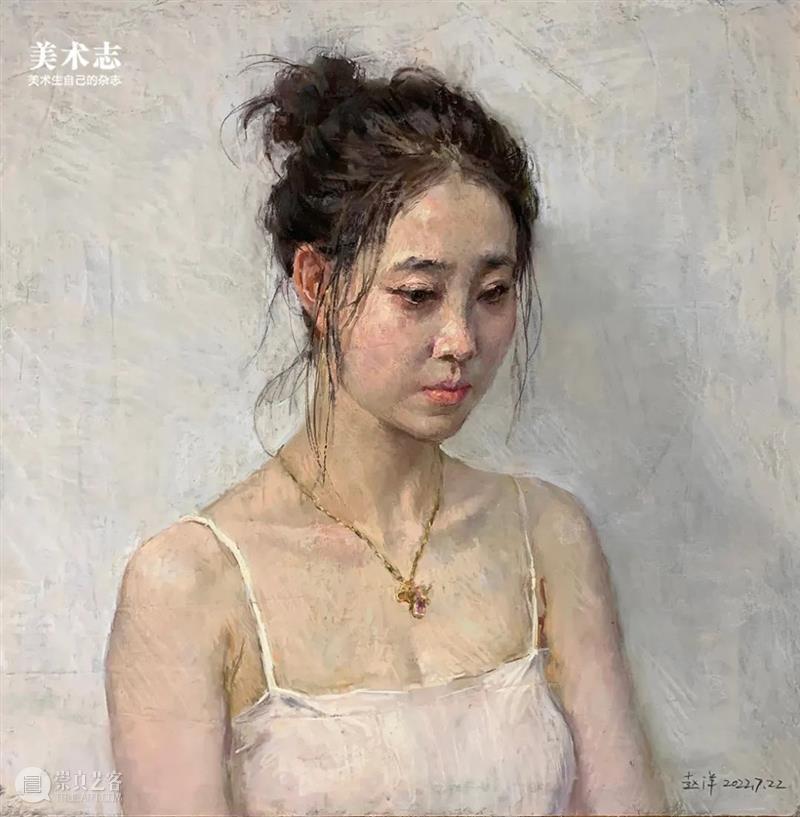 他是国内色粉画的传播先锋，笔下的少女清纯动人，让无数人倾心 ！ 崇真艺客