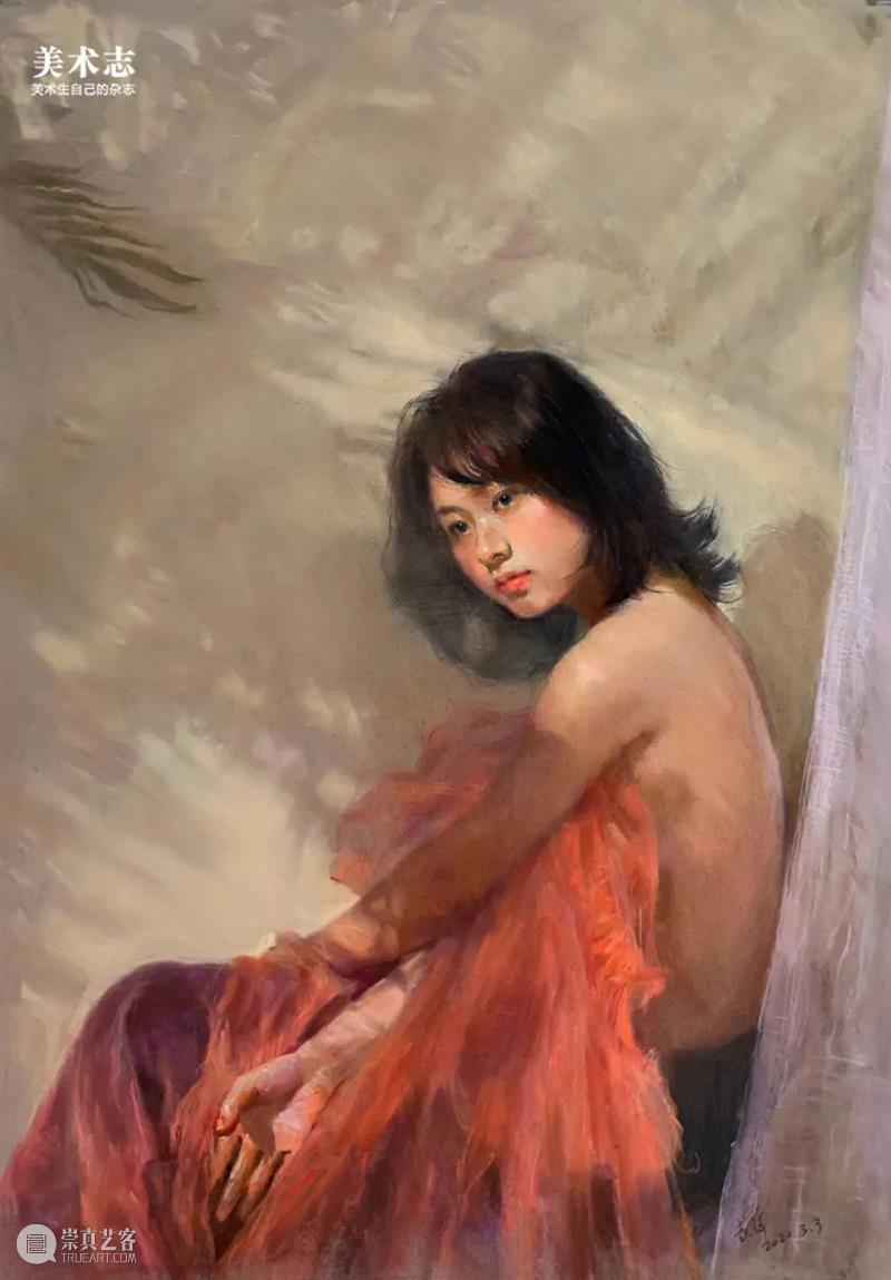 他是国内色粉画的传播先锋，笔下的少女清纯动人，让无数人倾心 ！ 崇真艺客