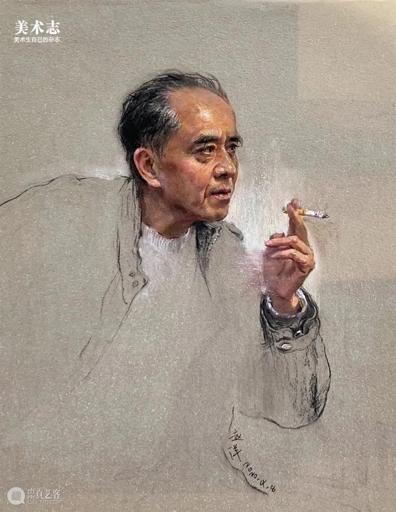 他是国内色粉画的传播先锋，笔下的少女清纯动人，让无数人倾心 ！ 崇真艺客