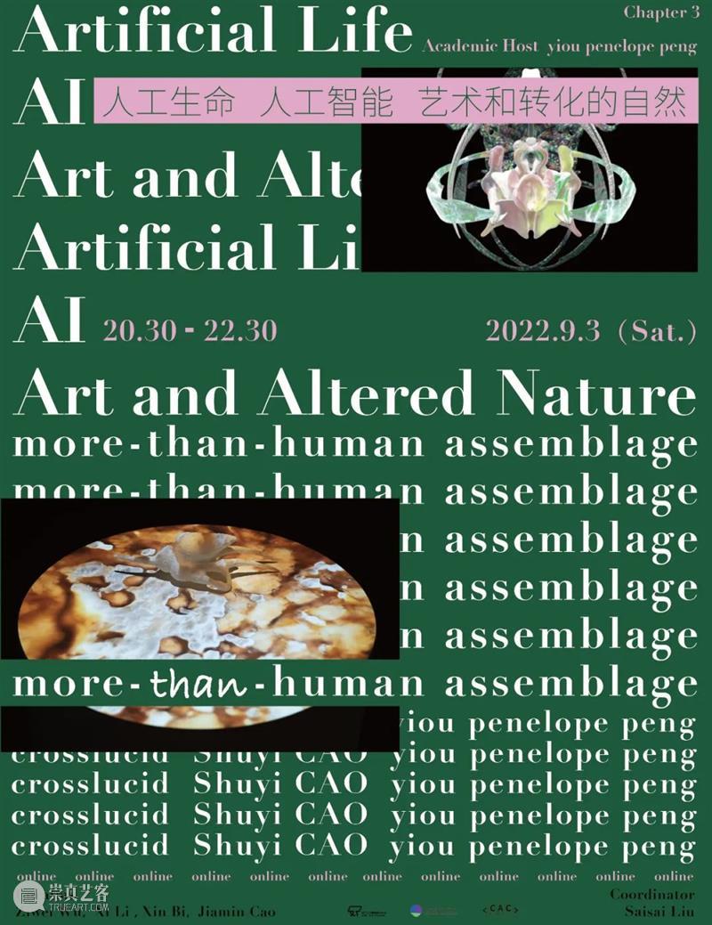 CAC联合系列讲座 | 人工生命、人工智能、艺术和转化的自然 第三期 崇真艺客