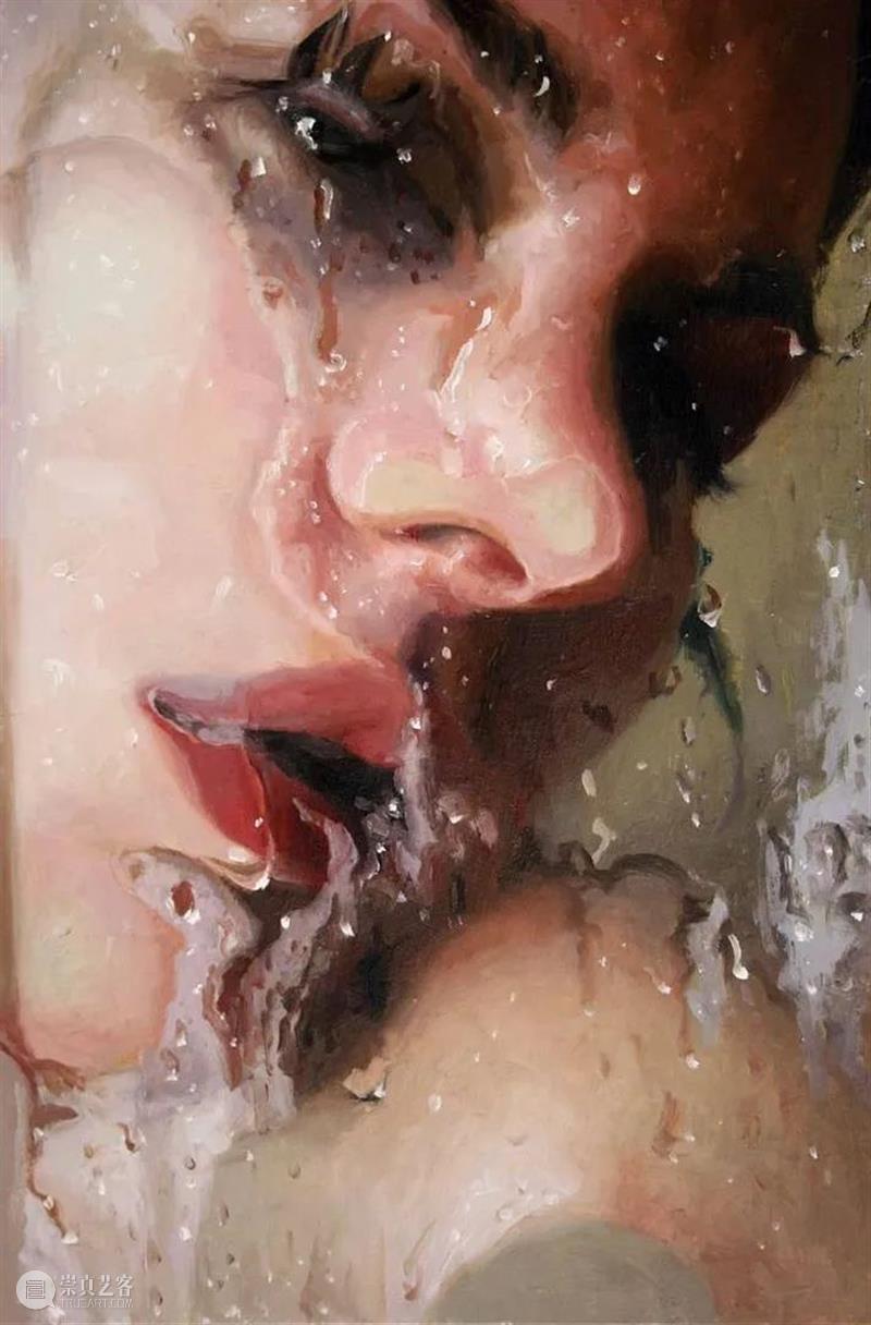 她把玻璃下的水雾人物画到极致 崇真艺客