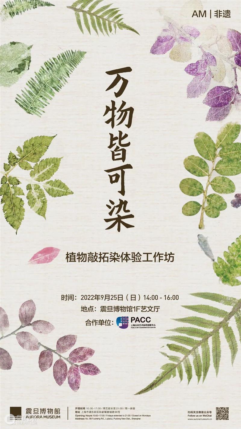 AM 非遗 | 万物皆可染——植物敲拓染体验工作坊 崇真艺客