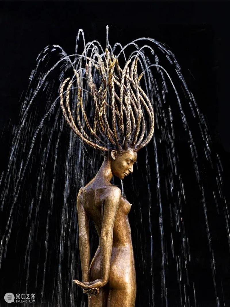 当青铜雕塑玩起水来，简直要上天 崇真艺客