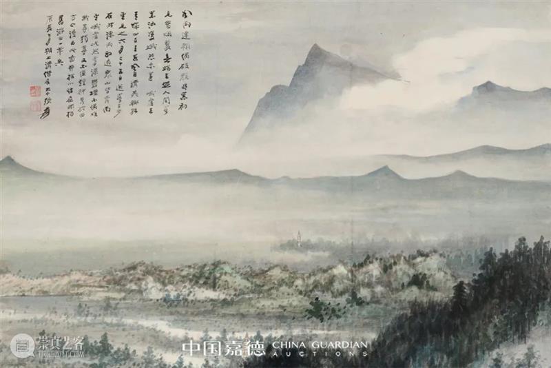 却吹长笛过青城 可以横绝峨眉巅——张大千《青城远眺峨眉图》丨中国嘉德2022秋拍 崇真艺客