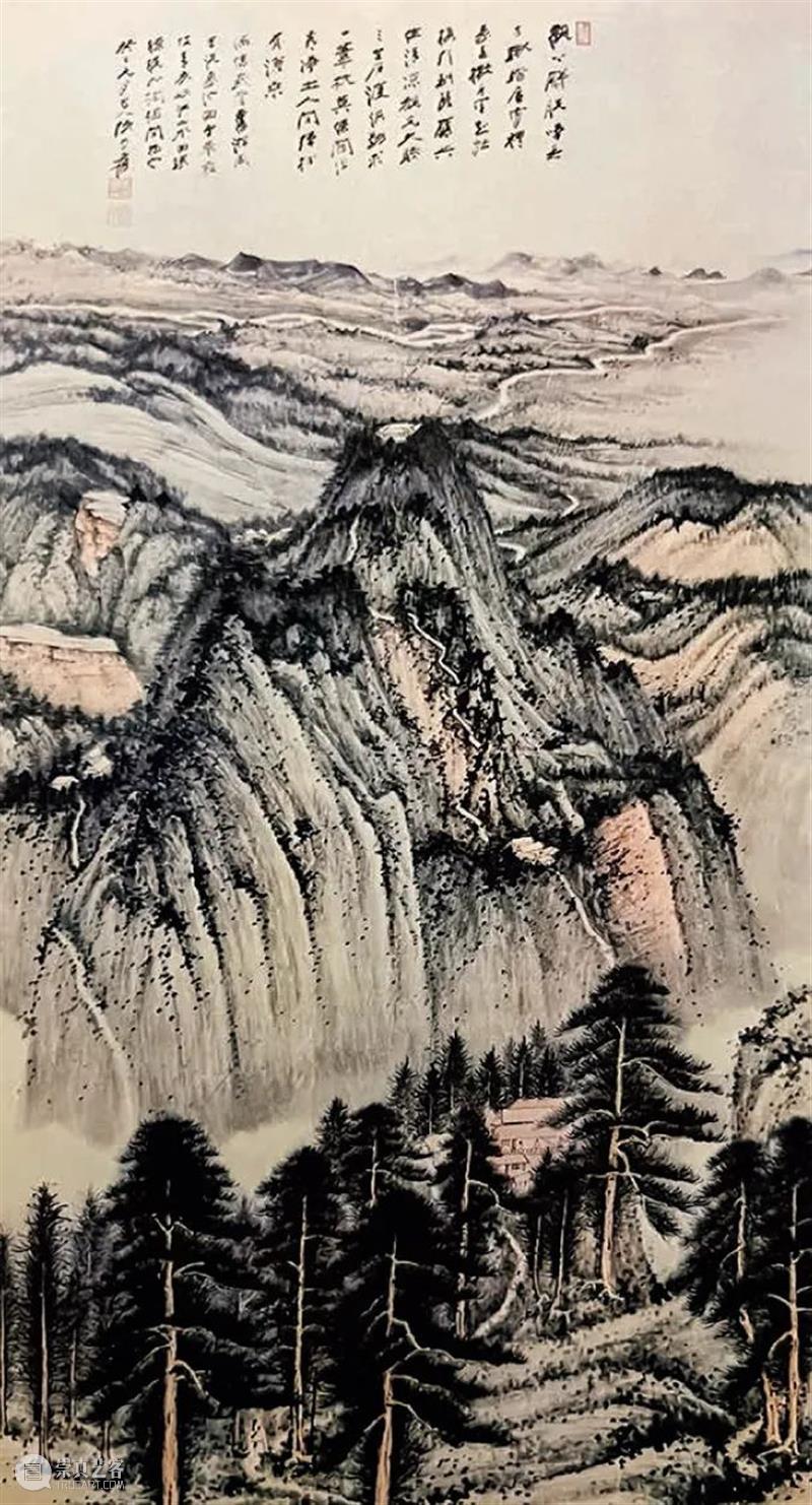 却吹长笛过青城 可以横绝峨眉巅——张大千《青城远眺峨眉图》丨中国嘉德2022秋拍 崇真艺客