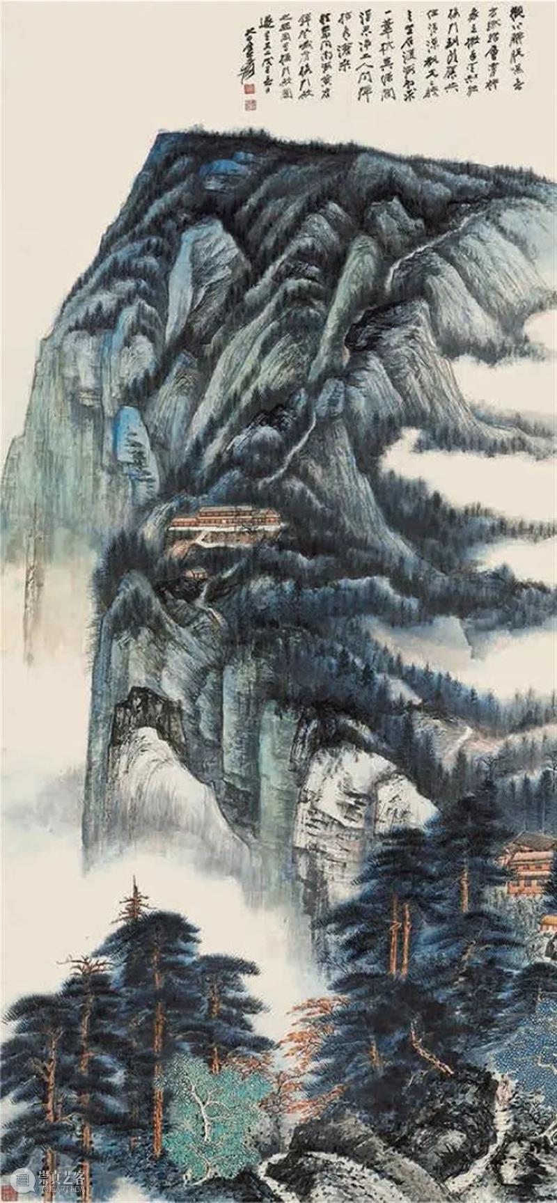 却吹长笛过青城 可以横绝峨眉巅——张大千《青城远眺峨眉图》丨中国嘉德2022秋拍 崇真艺客