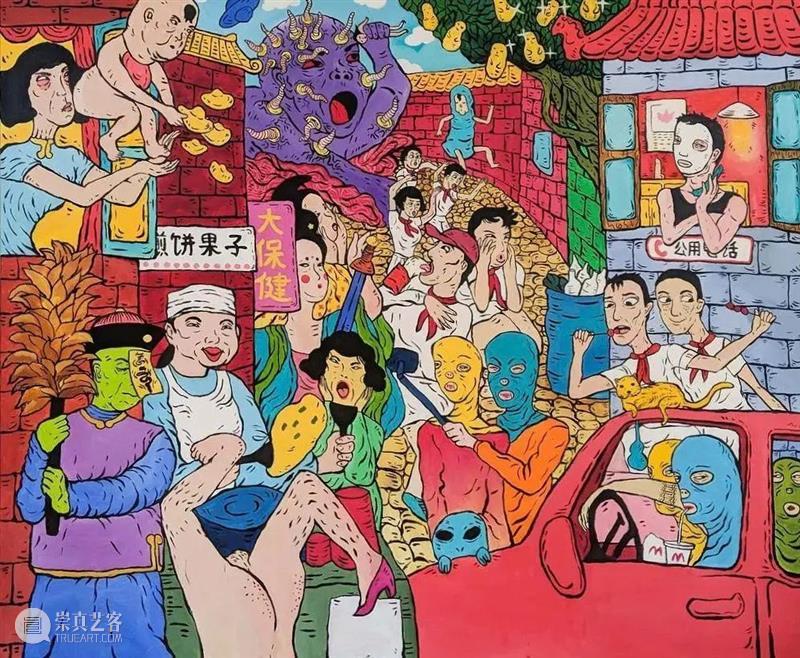 这位90后男孩把“中国大妈”画到纽约 崇真艺客
