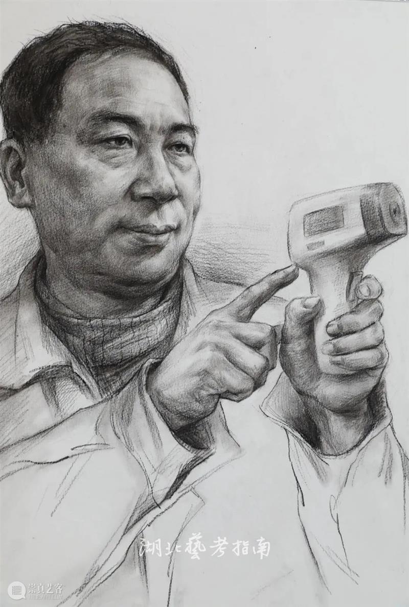 【湖北省】2023届美术二模高分卷点评!头像带手,双人速写,全是高难度! 崇真艺客