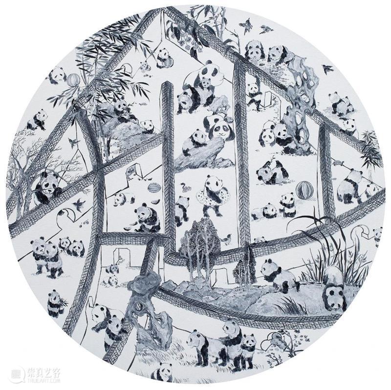 现场｜岳敏君“幸福”：在美术馆中寻找闭眼张嘴的人 崇真艺客