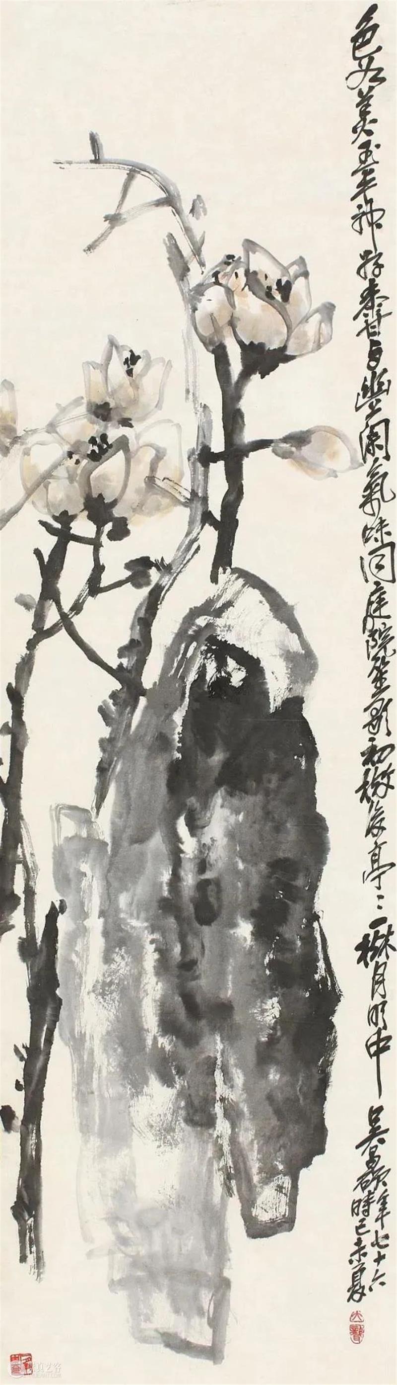 吴昌硕“写”玉兰，豪放中见性情 崇真艺客