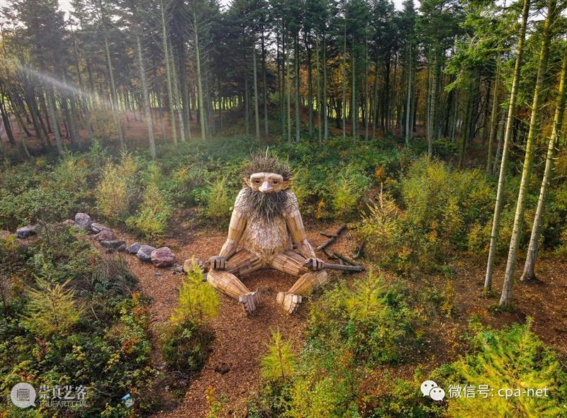 艺术家Thomas Dambo在木头中制作巨魔雕塑 崇真艺客