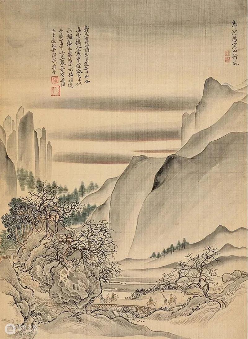 恽寿平的高清山水画，笔法精致细腻 崇真艺客