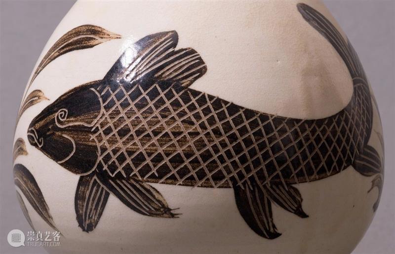 一物一鉴 | 磁州窑·白地黑花鱼纹钵形器 崇真艺客