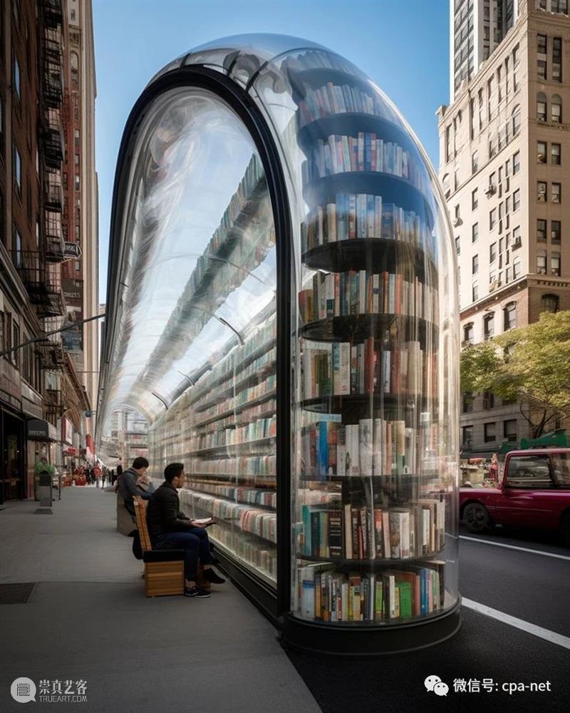 充气巴士站兼作城市舒适的阅读角落 崇真艺客